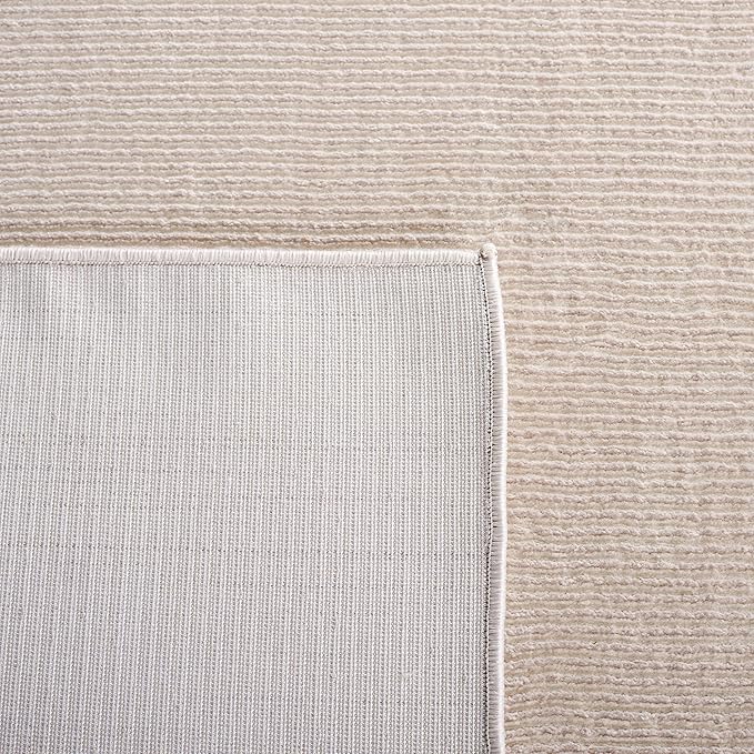 SAFAVIEH Revive Collection Area Rug - 6'7" Round, Beige, Solid Design, Non-Shedding & Easy Care, Ideal for High Traffic Areas in Living Room, Bedroom (REV102B)
