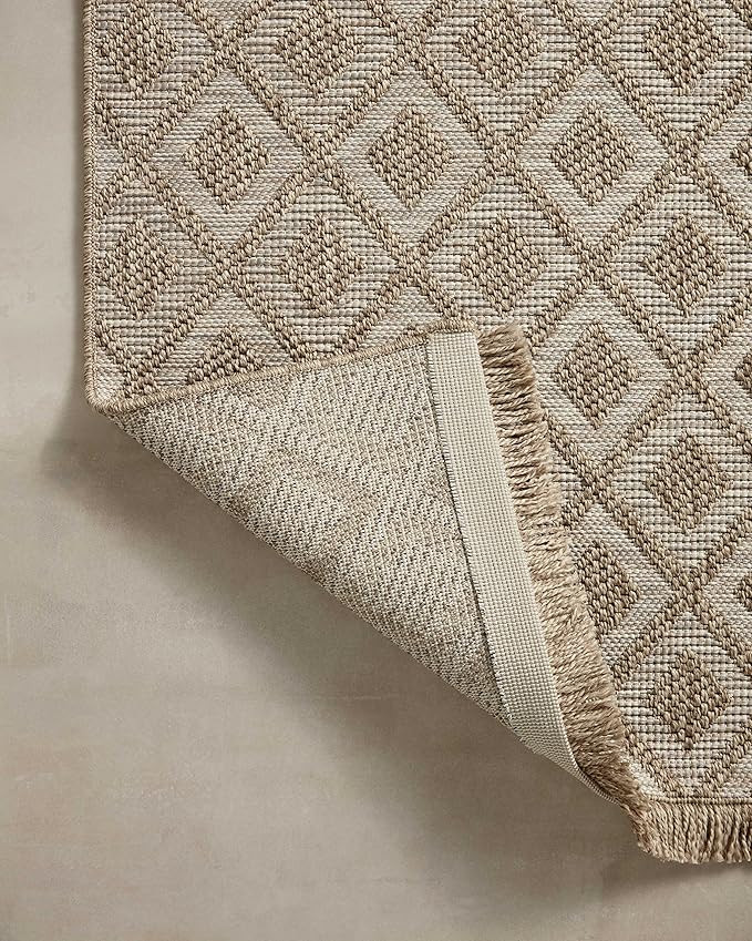 Loloi Dawn Collection Indoor/Outdoor DAW-07 Light Brown 2'-3" x 7'-7" Runner Rug