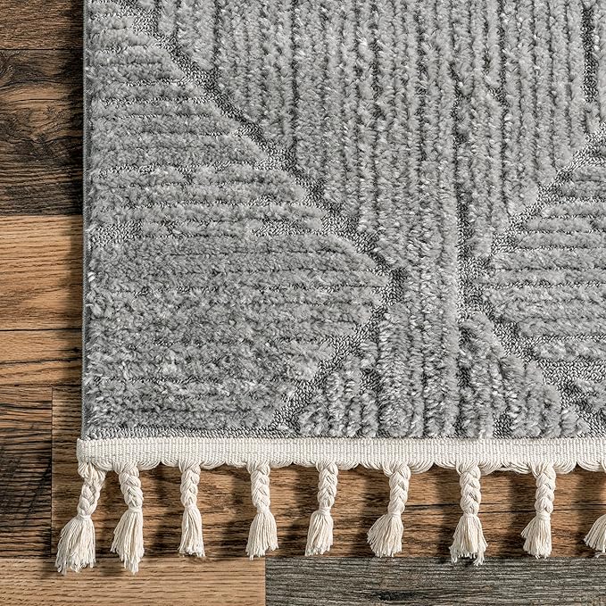 nuLOOM Kerry Light Grey, 2' x 3', Geometric, Soft and Cozy, High Traffic, Stain Resistant, Easy Clean, Durable Area Rug for Bedroom, Living Room, Dining Space, Den, Foyer, Entryway