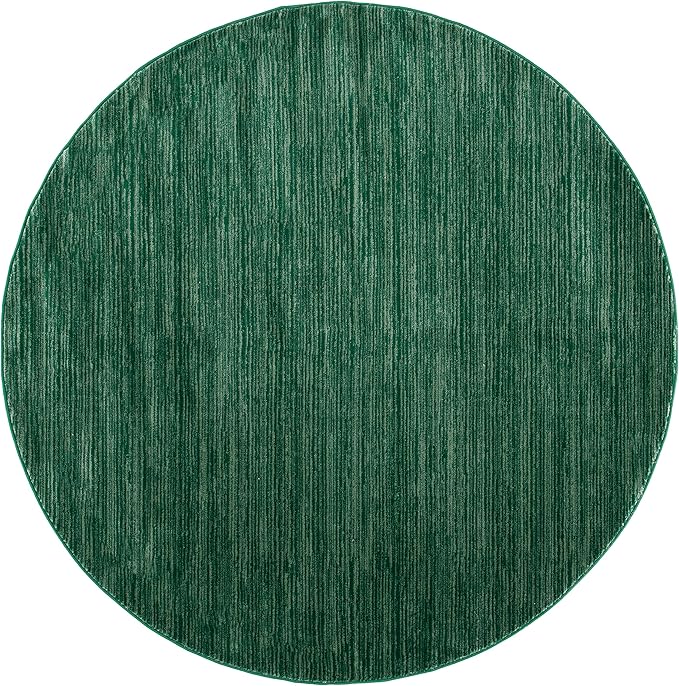 SAFAVIEH Vision Collection Area Rug - 3' Round, Dark Green, Modern Ombre Design, Non-Shedding & Easy to Clean, Ideal for Foyer, Entryway, Bedroom, Accent Space (VSN606Y)