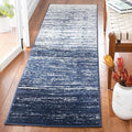 SAFAVIEH Adirondack Collection Runner Rug - 2'6" x 14', Navy & Ivory, Modern Ombre Design, Non Shedding & Easy to Clean, Ideal for Hallway, Foyer, Kitchen, Entryway, Bedroom (ADR113N)