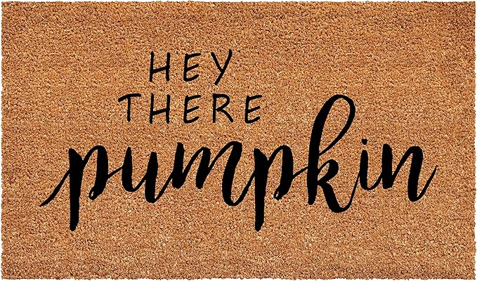 Calloway Mills Hey There Pumpkin Doormat (Tan/Black, 24" x 36")