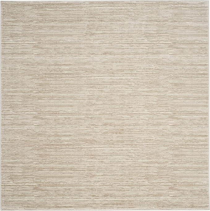 SAFAVIEH Vision Collection Area Rug - 5' Square, Cream, Modern Ombre Design, Non-Shedding & Easy to Clean, Ideal for Living Room, Bedroom, Dining Space (VSN606F)