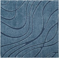 SAFAVIEH Florida Shag Collection Area Rug - 9' Square, Light Blue & Blue, Non-Shedding & Easy Cleaning, Plush Thick Pile, Ideal for Living Room, Bedroom, Dining Space (SG471-6065)
