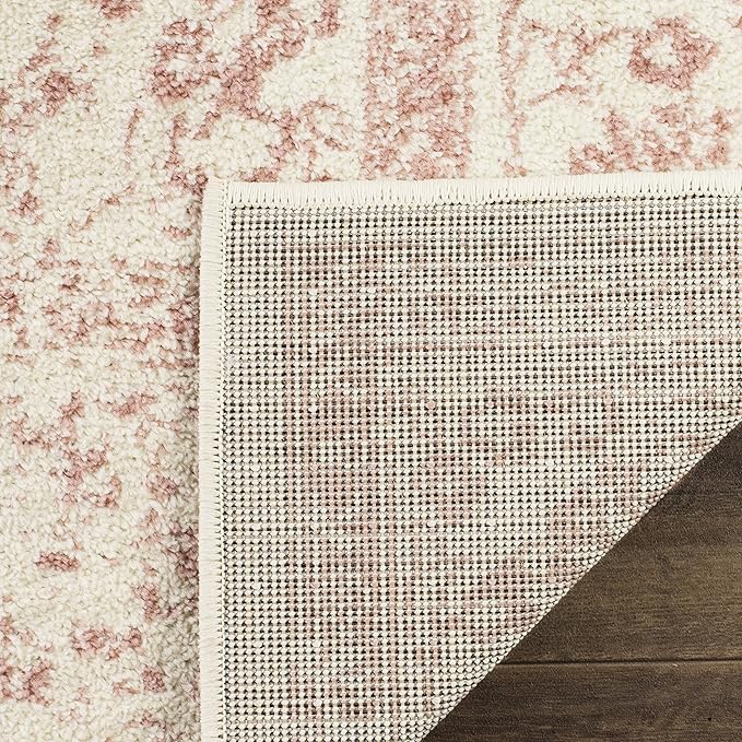 SAFAVIEH Adirondack Collection Runner Rug - 2'6" x 10', Ivory & Rose, Distressed Vintage Floral Design, Non-Shedding & Easy to Clean, Ideal for Hallway, Foyer, Entryway, Bedroom (ADR109H)