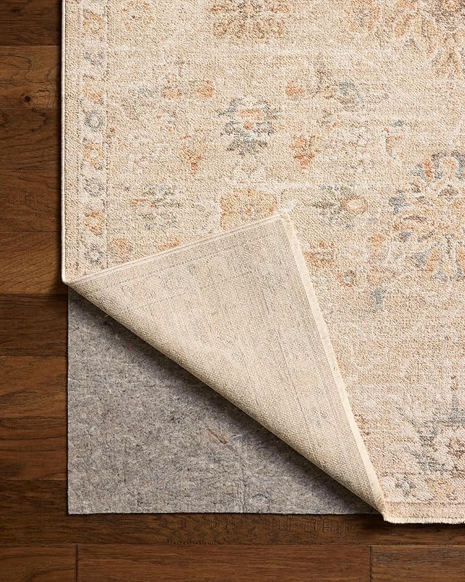 Loloi Chris Loves Julia Palma Collection PLM-11 Natural/Multi 2'-7" x 12'-0" Fringe Runner Rug Vintage Style Boho Living Room Bedroom Carpet