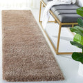 SAFAVIEH Milan Shag Collection Runner Rug - 2' x 8', Dark Beige, Solid Design, Non-Shedding & Easy Care, 2-inch Thick Ideal for High Traffic Areas in Living Room, Bedroom (SG180-1414)