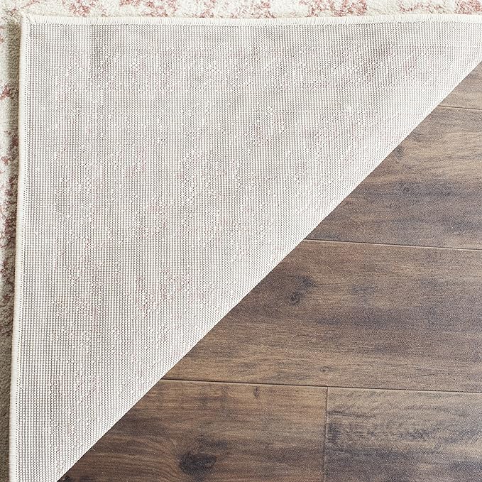 SAFAVIEH Area Rug 12x18 - Adirondack Collection - Large - Ivory & Rose, Distressed Vintage Floral Design, Non-Shedding & Easy to Clean, Ideal for Living Room, Bedroom, Dining Space (ADR109H)