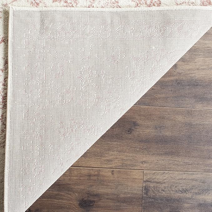 SAFAVIEH Adirondack Collection Accent Rug - 2' x 4', Ivory & Rose, Distressed Vintage Floral Design, Non-Shedding & Easy to Clean, Ideal for Front Door, Kitchen, Entryway, Foyer (ADR109H)
