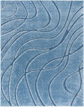 SAFAVIEH Florida Shag Collection Area Rug - 8'6" x 12', Light Blue & Blue, Non-Shedding & Easy Care, 1.2-inch Thick Ideal for High Traffic Areas in Living Room, Bedroom (SG471-6065)
