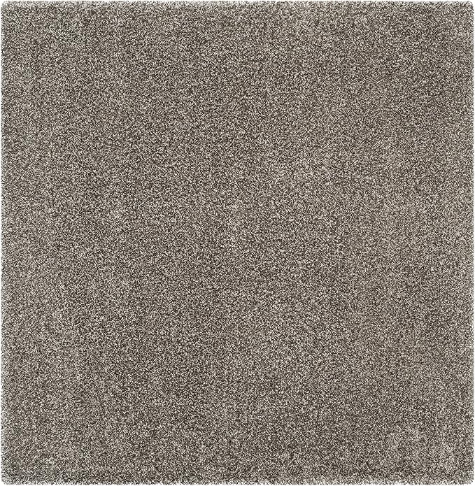 SAFAVIEH Milan Shag Collection Area Rug - 8' x 10', Grey, Solid Design, Non-Shedding & Easy Care, 2-inch Thick Ideal for High Traffic Areas in Living Room, Bedroom (SG180-8080)